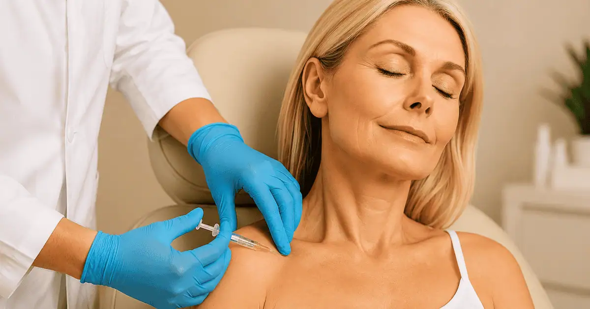 Anti aging Peptide therapy effect on collagen production and skin structure